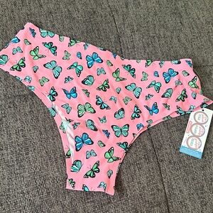 NWT Size Medium Cheek Boss Butterfly Print Panty